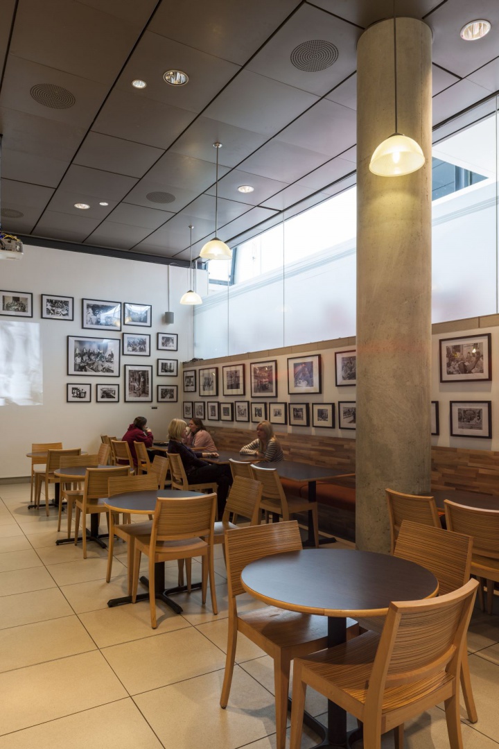 21 - Black and white film images line the walls.jpg