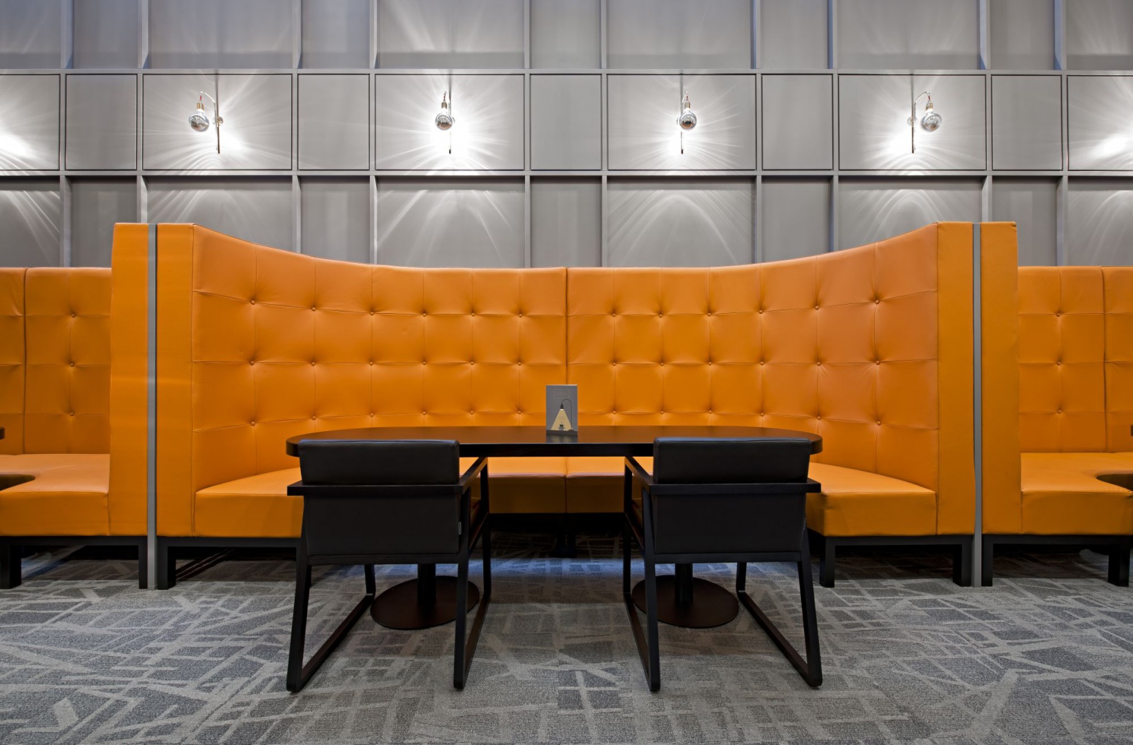 18. Orange Buttoned  Leather Banquettes.jpg