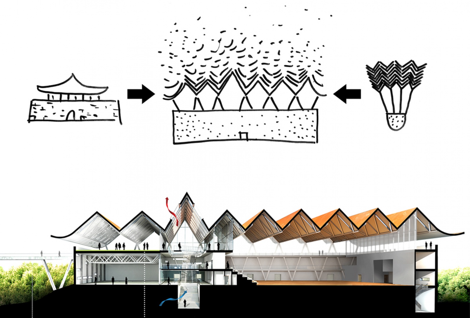 01_CEntrum Badmintona proj BXBstudio Boguslaw Barnas.jpg