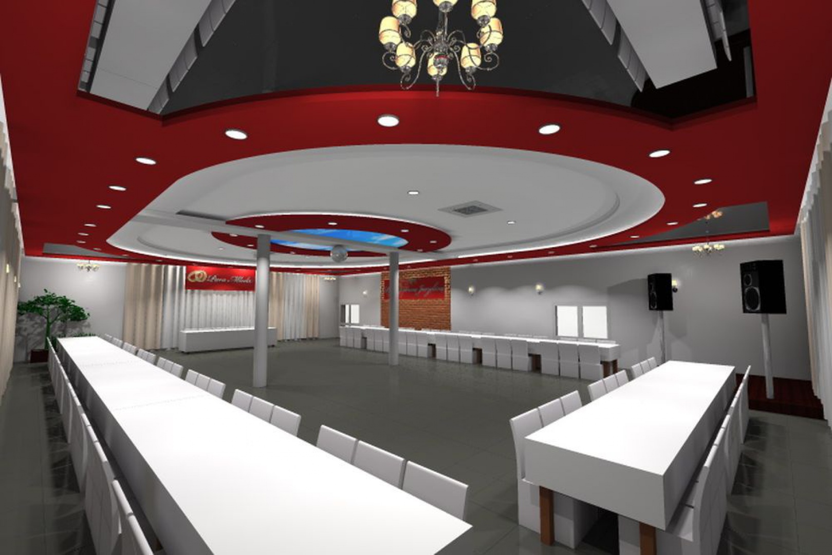 Projekt salo bankietowej. Fot. MGM Design