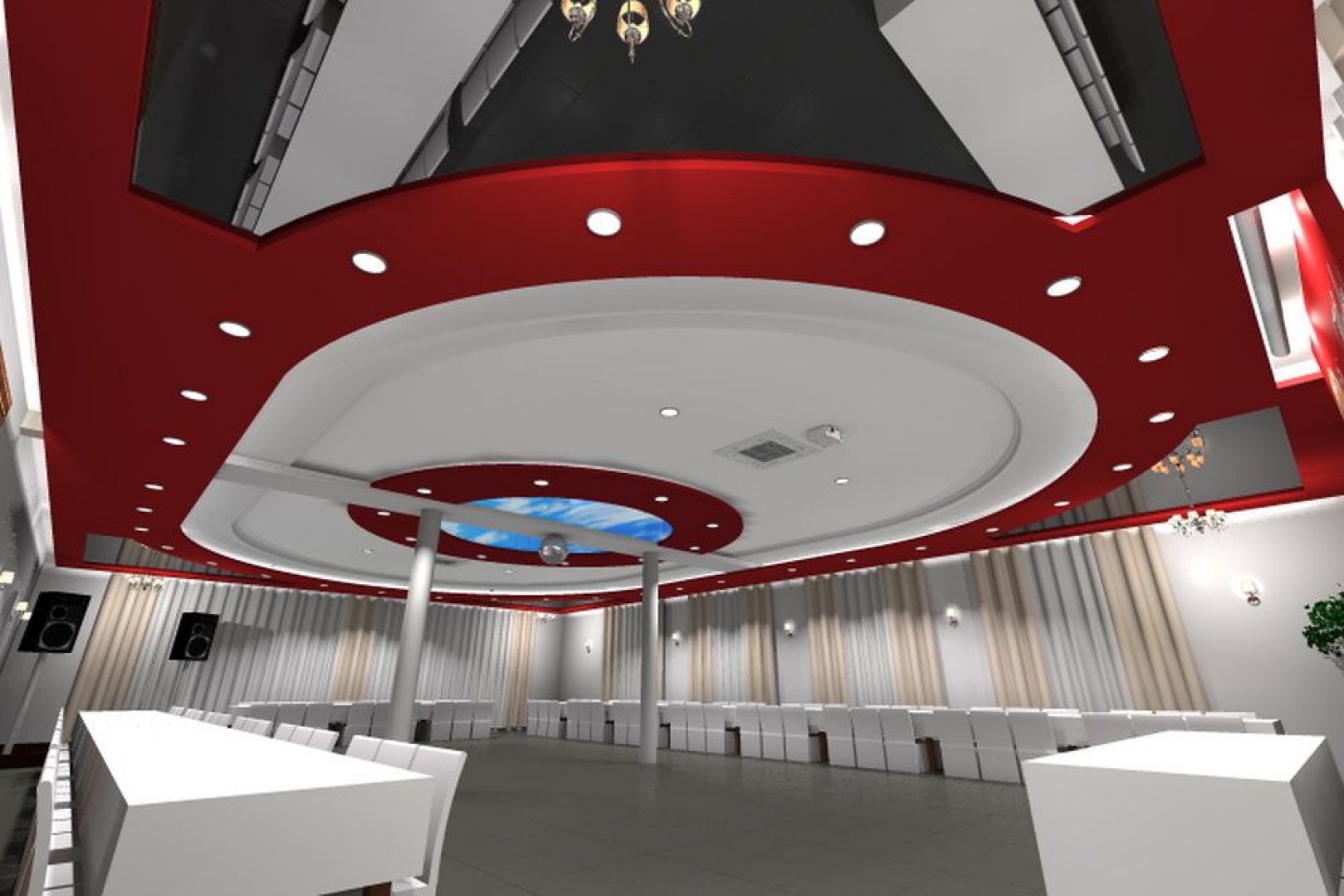 Projekt sali bankietowej. Fot. MGM Design