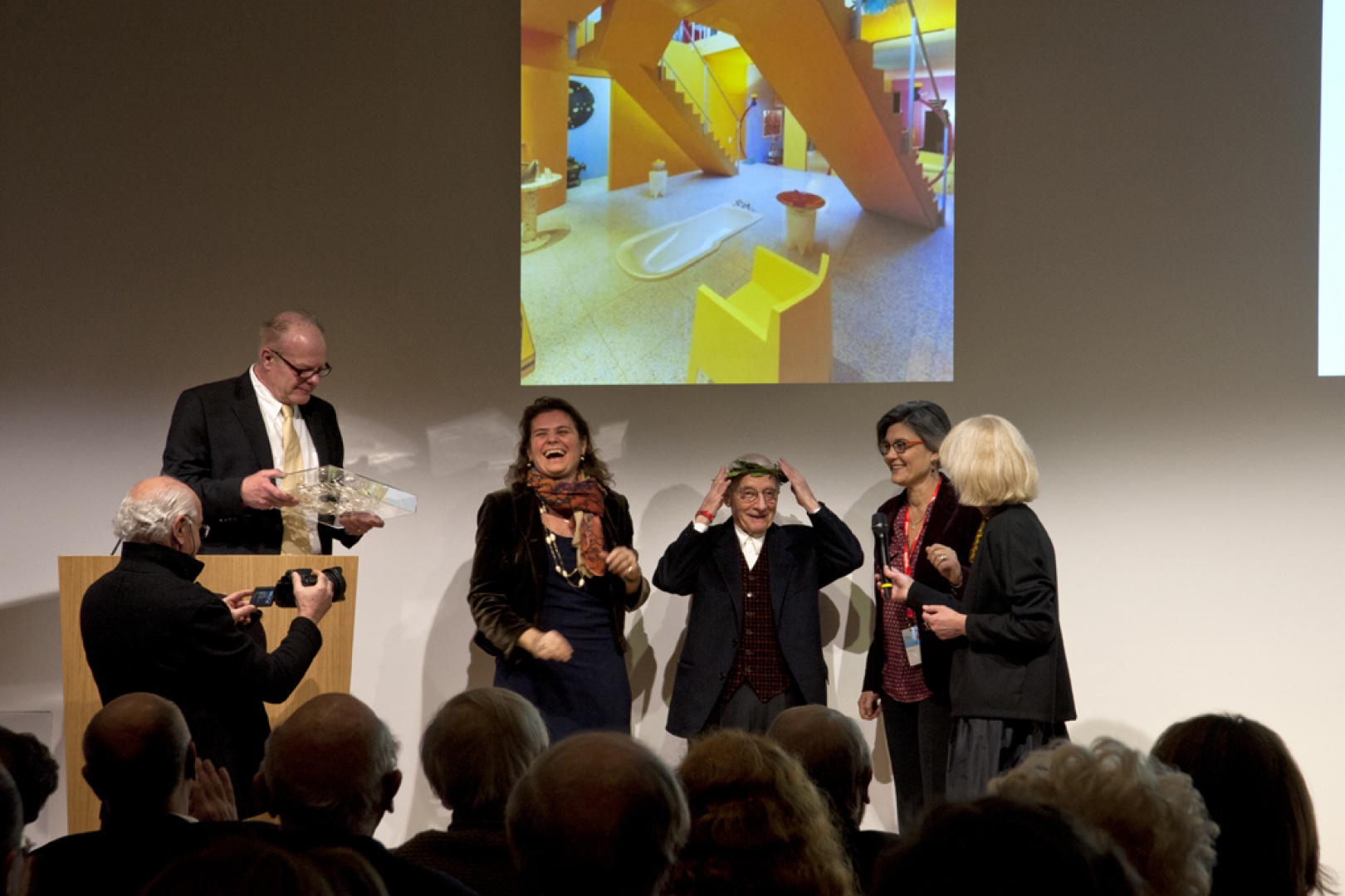Alessandro Mendini laureatem The European Prize for Architecture. Fot. Clara Buoncristiani
