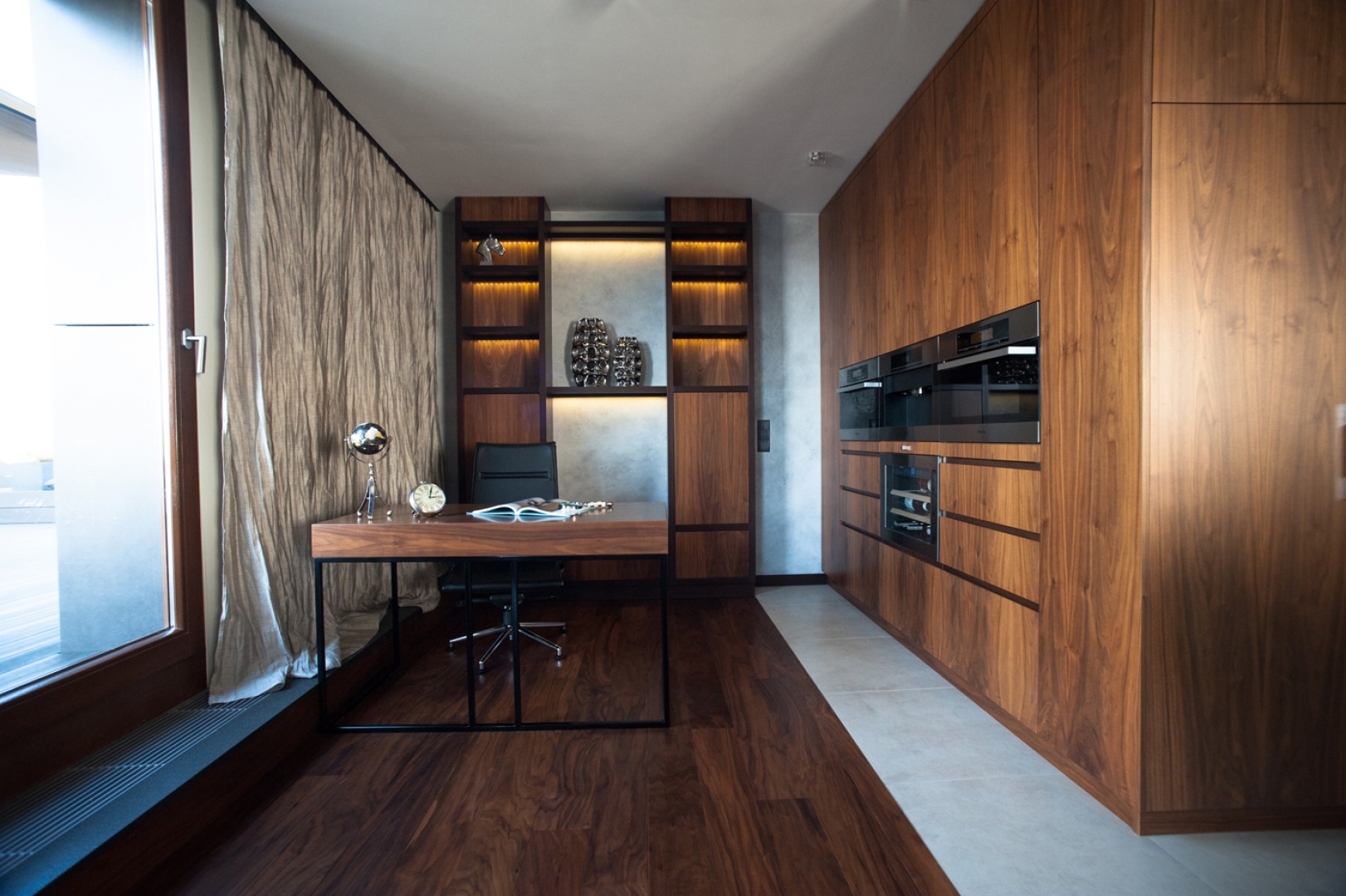 Penthouse 160 mkw z tarasem 100 mkw, Warszawa-Wilanów. Wnętrze zaprojektowała Pracownia Chałupko Design. Fot. Chałupko Design
