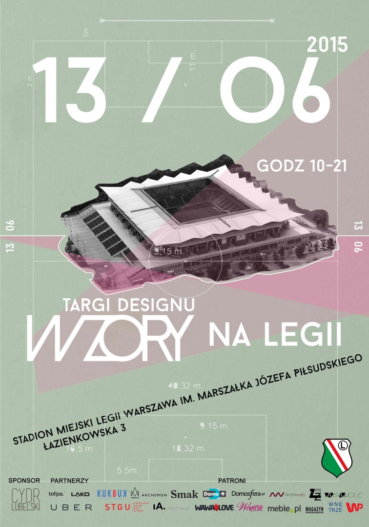 Targi Wzory są okazją aby zobaczyć świeże trendy i inspiracje na rynku wyposażenia wnętrz. Plakat Wzory Na Legii. Fot. Materiały prasowe organizatora