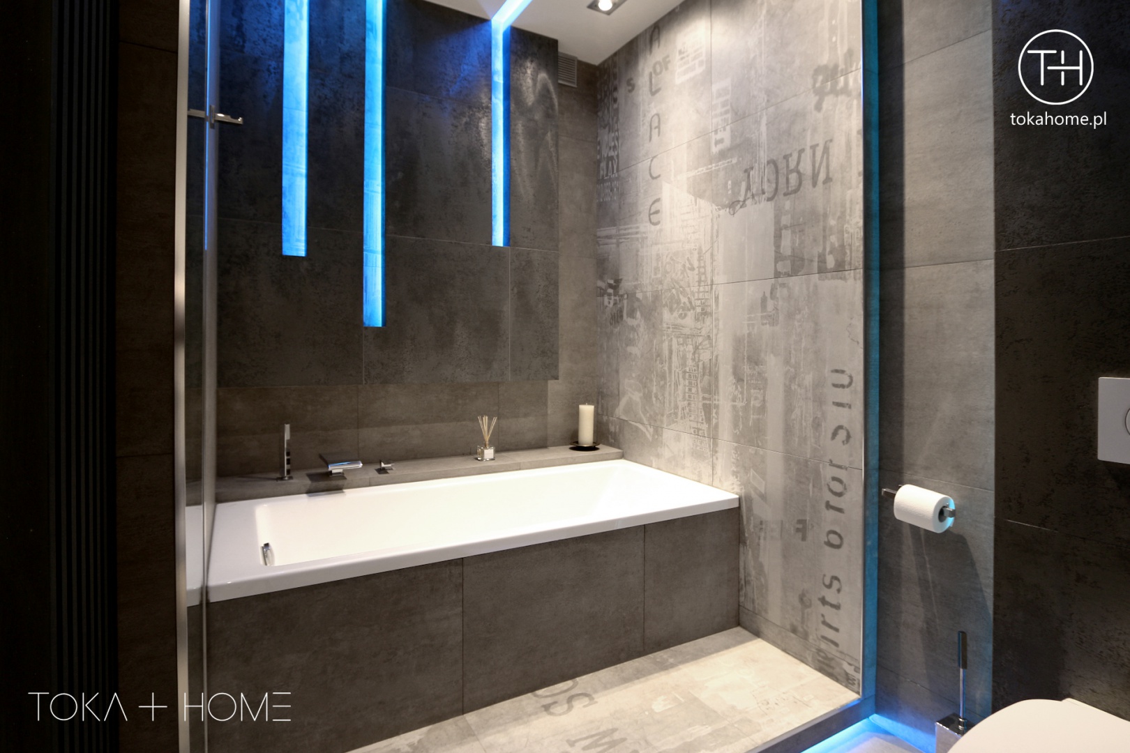 Chłodna elegancja czyli beton w łazience. Projekt TOKA + HOME