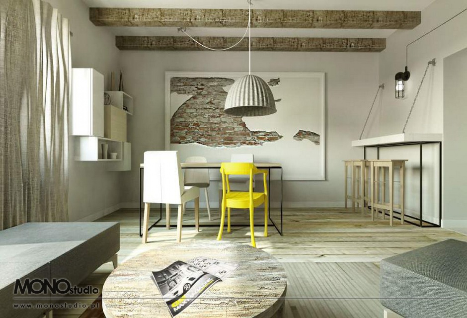 Industrialny charakter w ekskluzywnym wydaniu w kamienicy na starym mieście. Projekt MONOstudio. Fot. Archiwum Archiconnect.pl