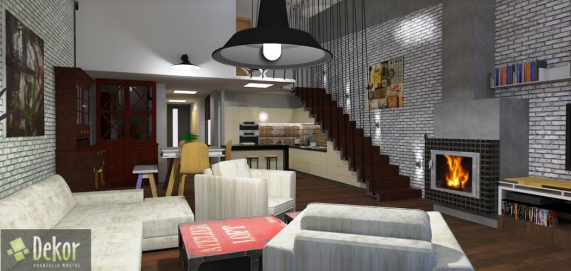 Loft w industrialnym budynku. Projekt Dekor Aranżacja Wnętrz.jpg
