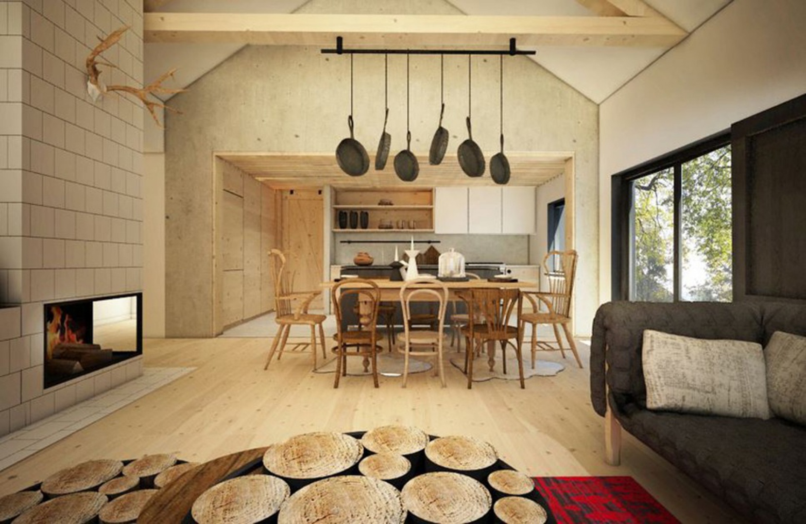 Główną ideą projektu było zachowanie klimatu wnętrza podlaskiego domu. Projekt Home And Wood.jpg