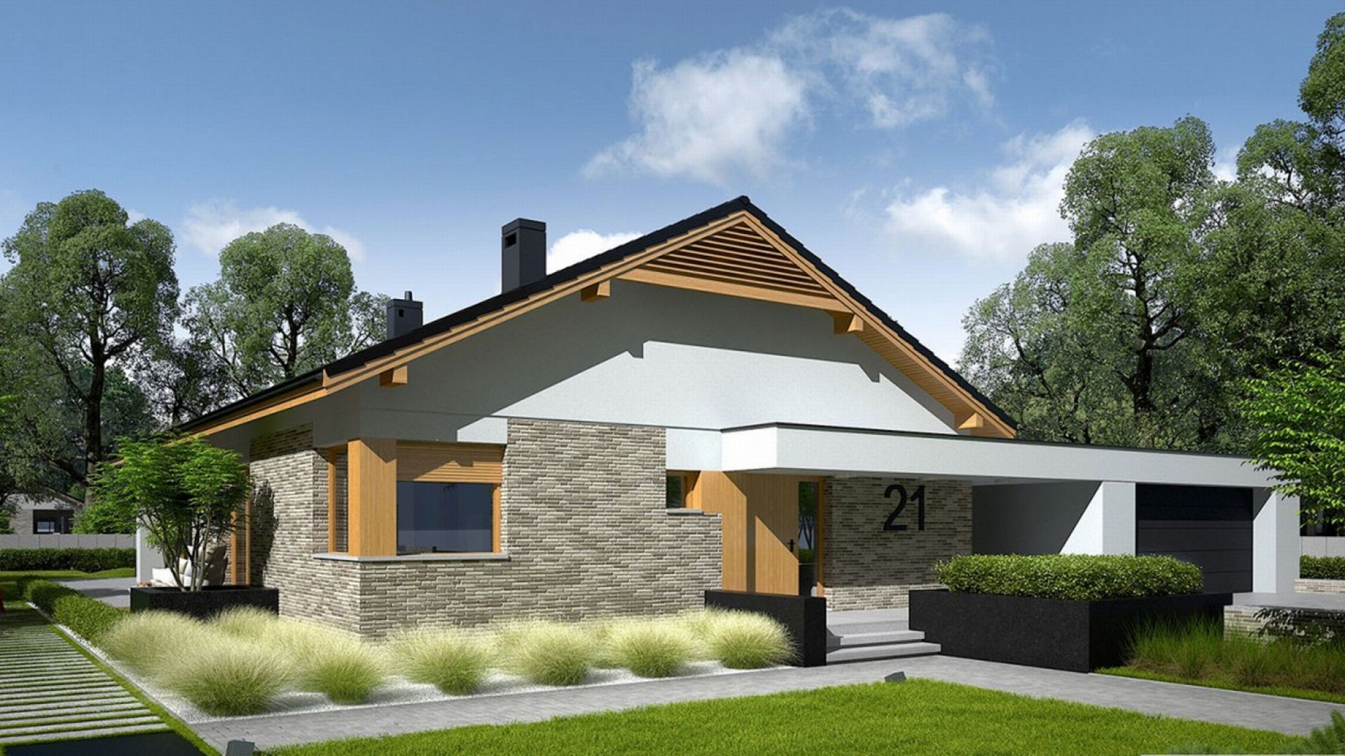 Zobacz projekt 120 metrowego parterowego domu z garażem